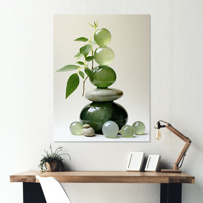 Brayden Studio® Green Zen Spiritual Stone 4 - Spiritual Stone Wall